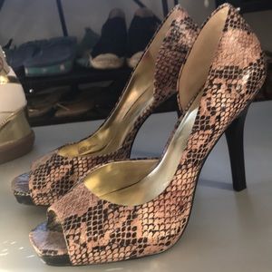 Jessica Simpson snake open toe pump heels!